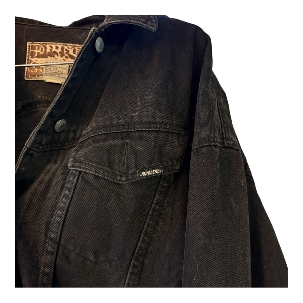 Vintage Guess by Georges Marciano Black Denim Jacket The Clash “London Calling” - Picture 3 of 7
